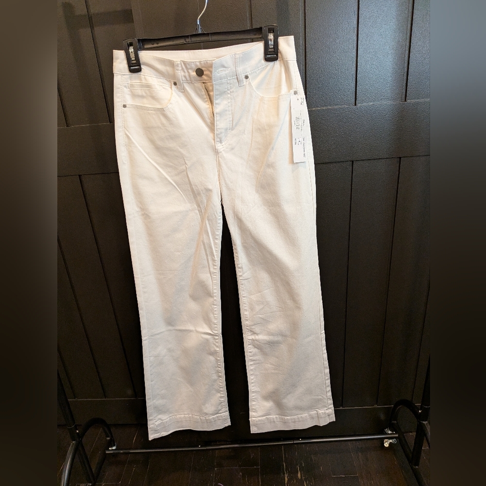 Tribal Women's Wide Leg Cream Jeans